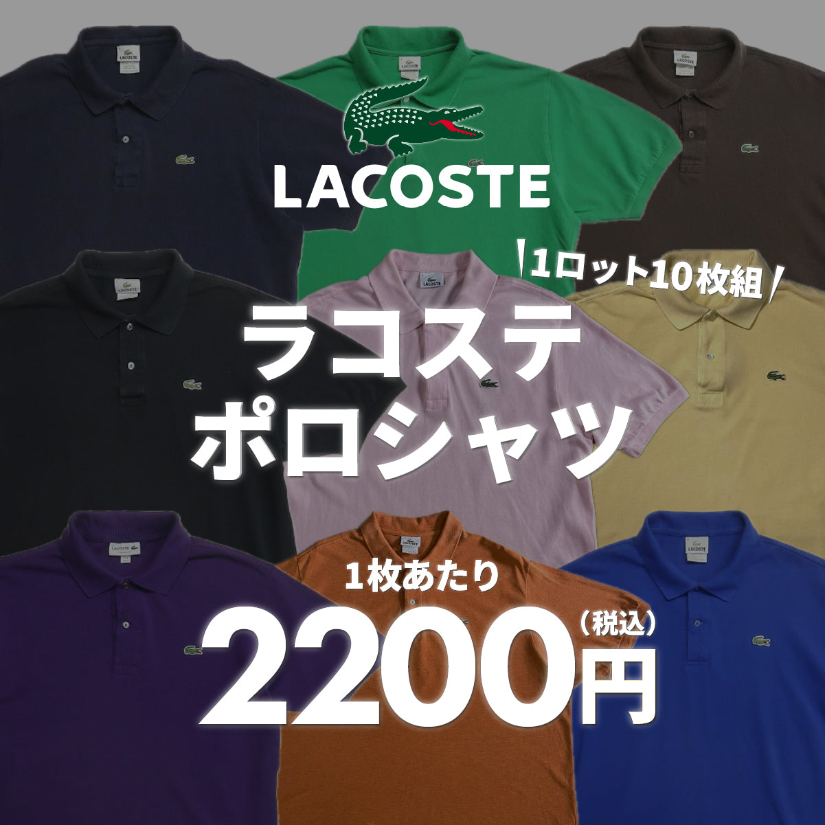 【2日間限定】ラコステポロシャツ(10枚組)