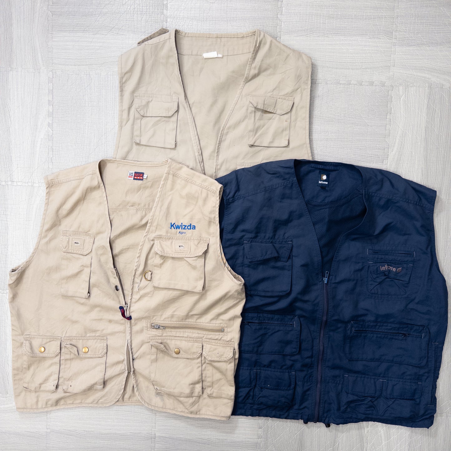 古着卸 現物まとめ売り 洗濯済み フィッシング/ハンティングベスト 12枚セット(S-XXL) w1014005