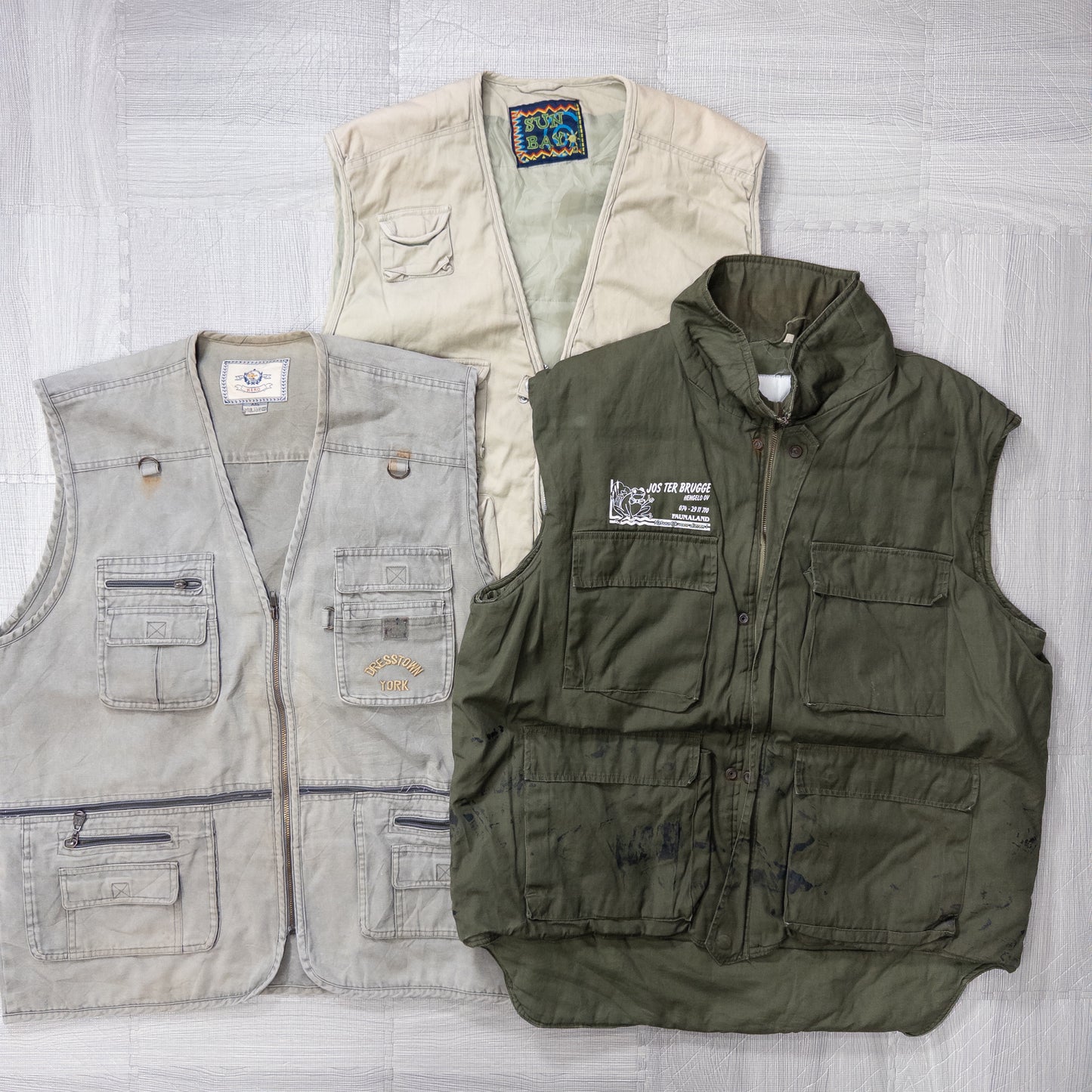 古着卸 現物まとめ売り 洗濯済み フィッシング/ハンティングベスト 12枚セット(S-XXL) w1014005