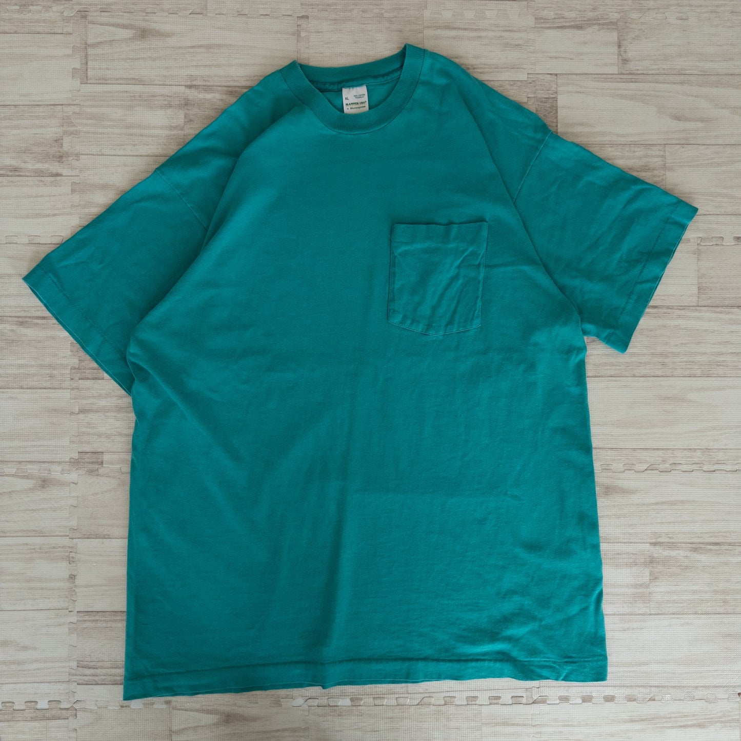 古着卸 現物まとめ売り 洗濯済み 90s 無地 ポケット付き 半袖Tシャツ シングルステッチ 13枚セット (S-XL)