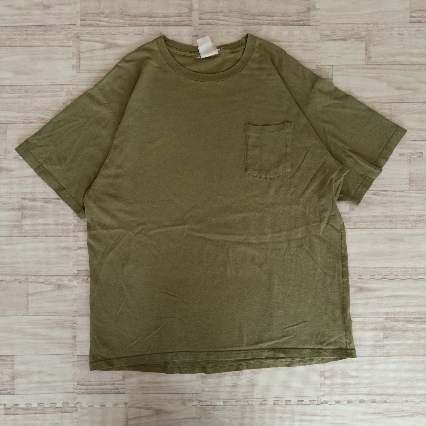 古着卸 現物まとめ売り 洗濯済み 90s 無地 ポケット付き 半袖Tシャツ シングルステッチ 13枚セット (S-XL)
