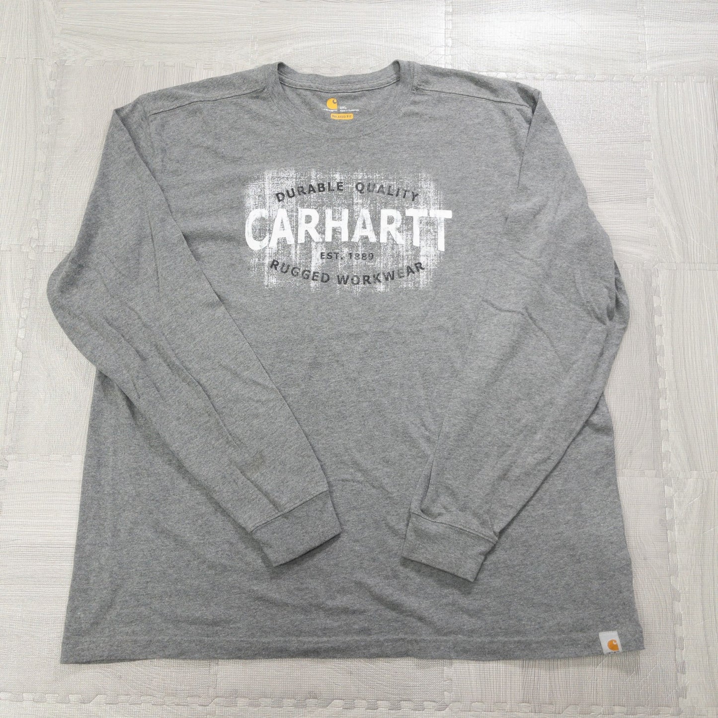 Used Carhartt Long Sleeve T-Shirts (M-XXL) - Set of 12 - Bulk Sale, Washed
