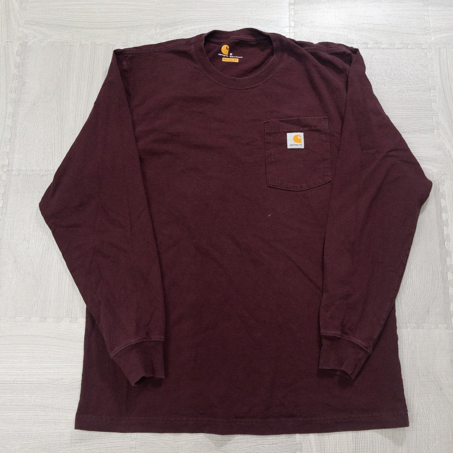 Used Carhartt Long Sleeve T-Shirts (M-XXL) - Set of 12 - Bulk Sale, Washed