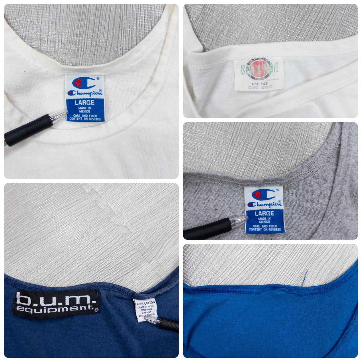 Used clothing wholesale, bulk sale, washed, 20-piece set of 90s mixed-brand tank tops (S-XXXL) from Champion, Russell, etc.