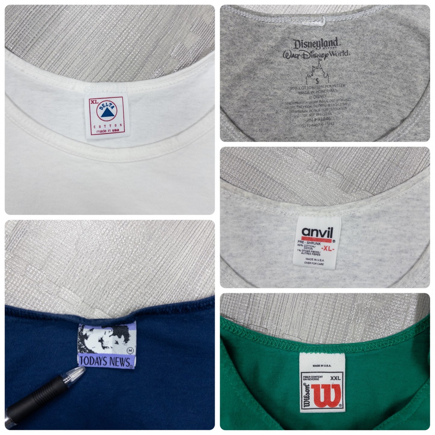 Used clothing wholesale, bulk sale, washed, 20-piece set of 90s mixed-brand tank tops (S-XXXL) from Champion, Russell, etc.