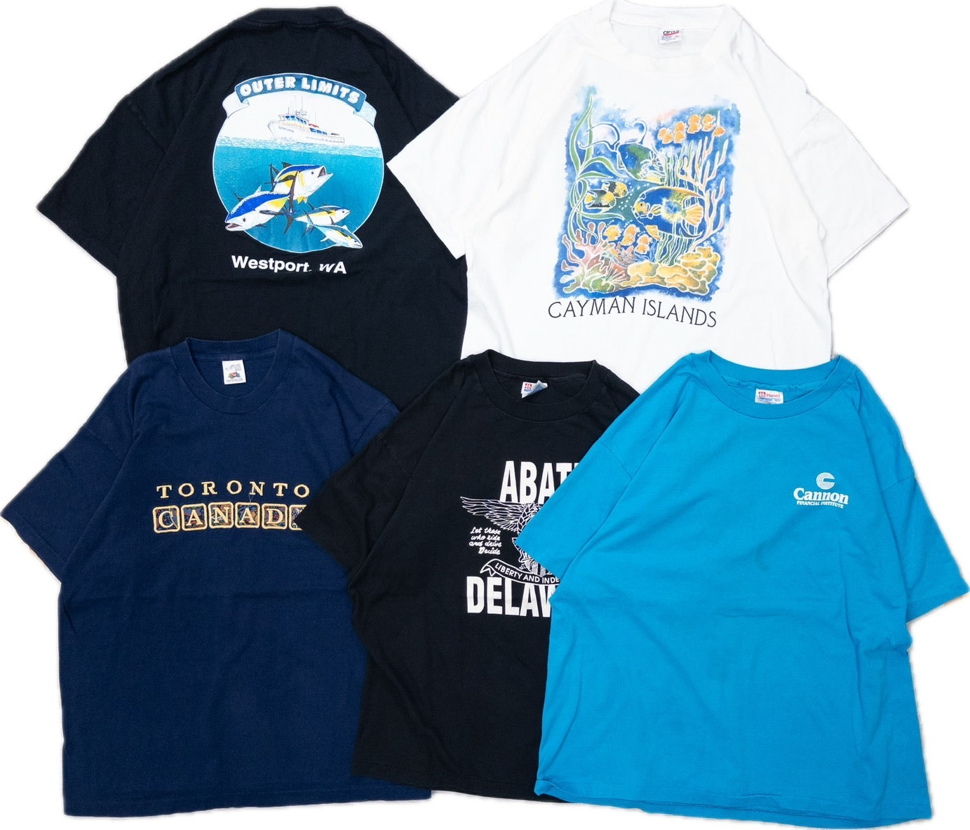 Used clothing wholesale bulk sale: Washed 90s single-stitch short-sleeve colored T-shirts, set of 20 (M-XL)