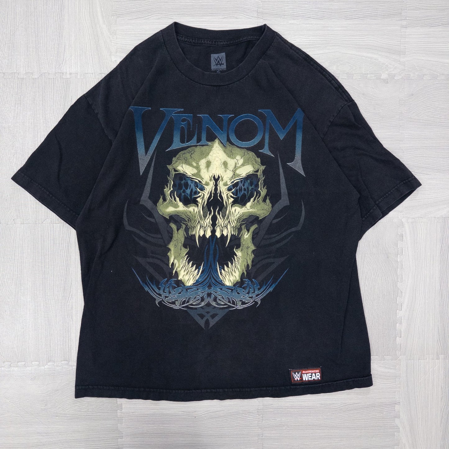 Used clothing wholesale bulk sale, washed skull print short sleeve t-shirts, 12-count (S-XXL)