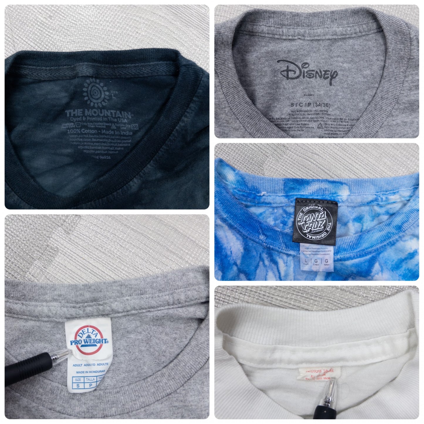 Used Clothing Wholesale, Bulk Sale, Washed US Kids Short Sleeve T-Shirts, Set of 20 (S-XL)