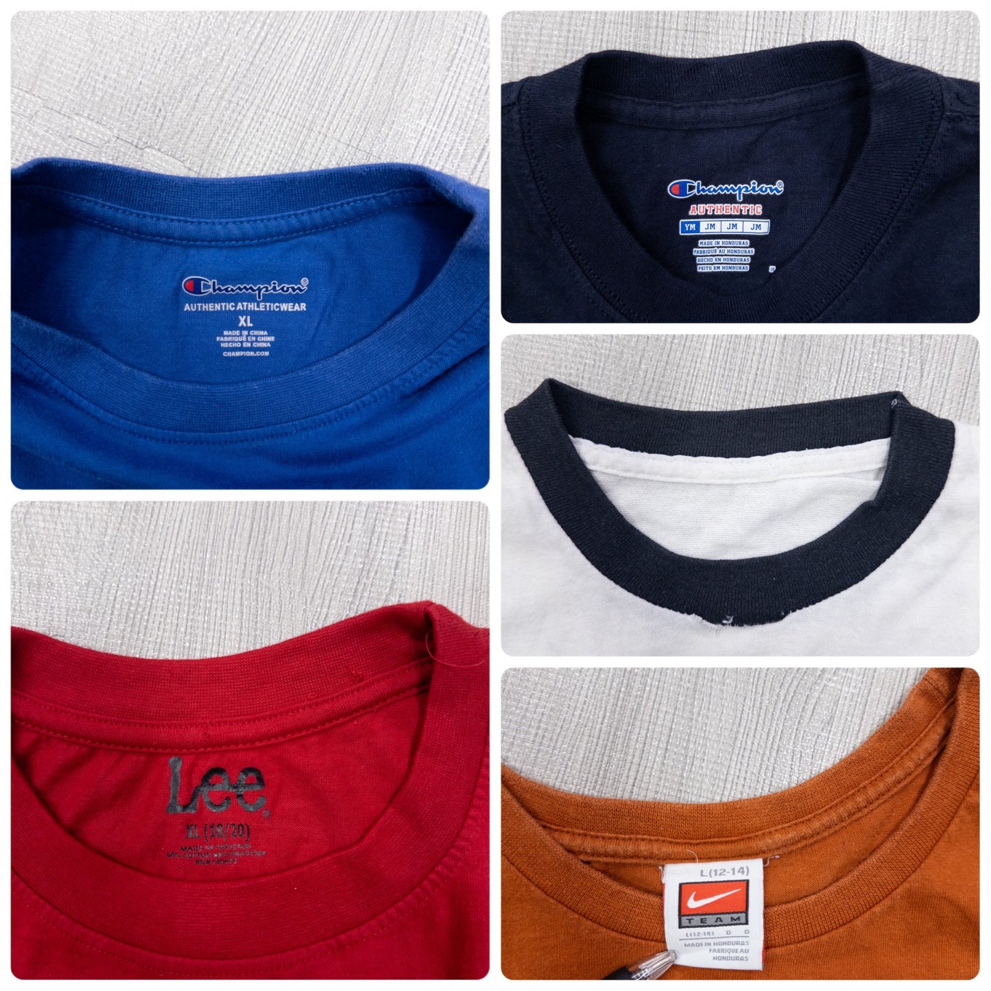 Used Clothing Wholesale, Bulk Sale, Washed US Kids Short Sleeve T-Shirts, Set of 20 (S-XL)