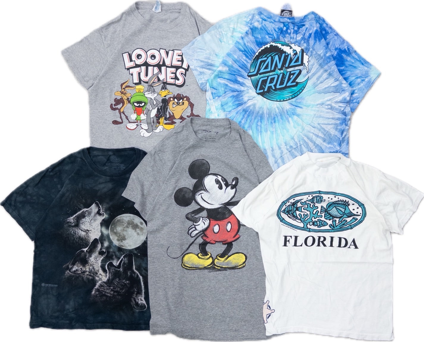 Used Clothing Wholesale, Bulk Sale, Washed US Kids Short Sleeve T-Shirts, Set of 20 (S-XL)