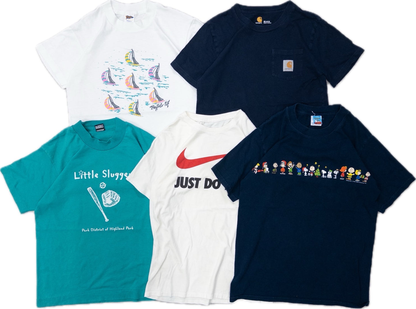 Used Clothing Wholesale, Bulk Sale, Washed US Kids Short Sleeve T-Shirts, Set of 20 (S-XL)