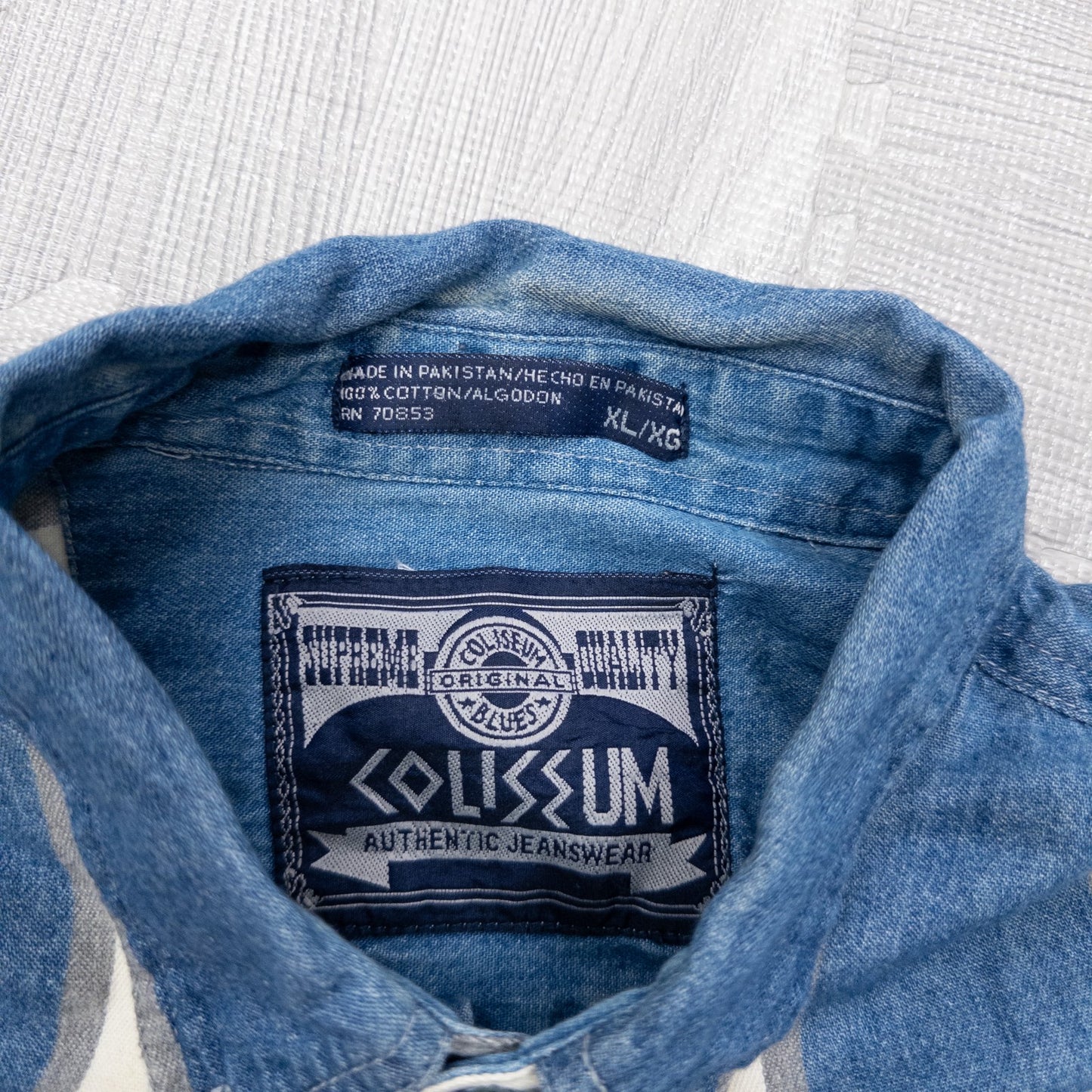 Used clothing wholesale, bulk sale, washed, mixed-brand striped shirts, 11-piece set (M-XXXL), Izod, Wrangler, etc.