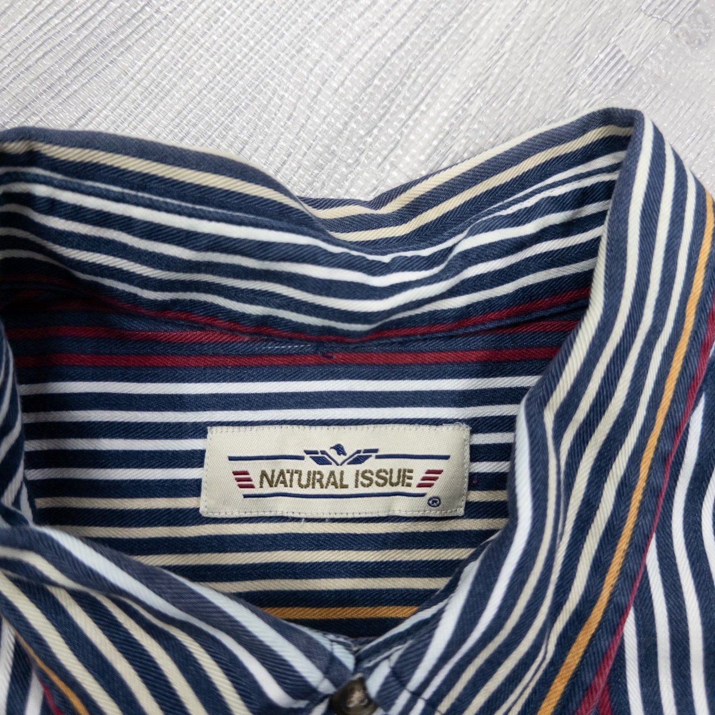 Used clothing wholesale, bulk sale, washed, mixed-brand striped shirts, 11-piece set (M-XXXL), Izod, Wrangler, etc.