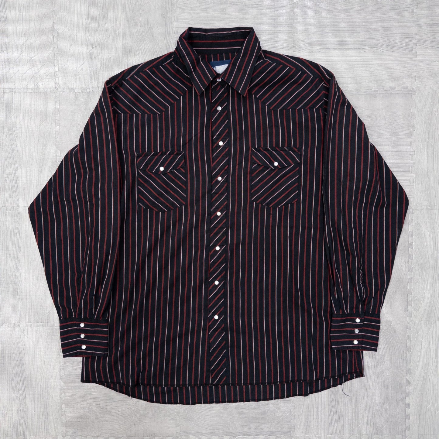 Used clothing wholesale, bulk sale, washed, mixed-brand striped shirts, 11-piece set (M-XXXL), Izod, Wrangler, etc.