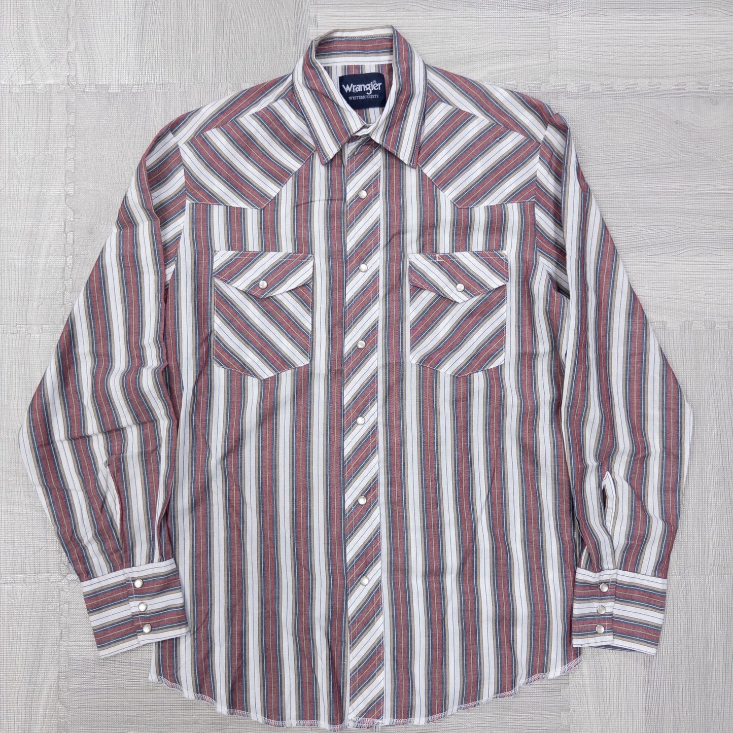 Used clothing wholesale, bulk sale, washed, mixed-brand striped shirts, 11-piece set (M-XXXL), Izod, Wrangler, etc.