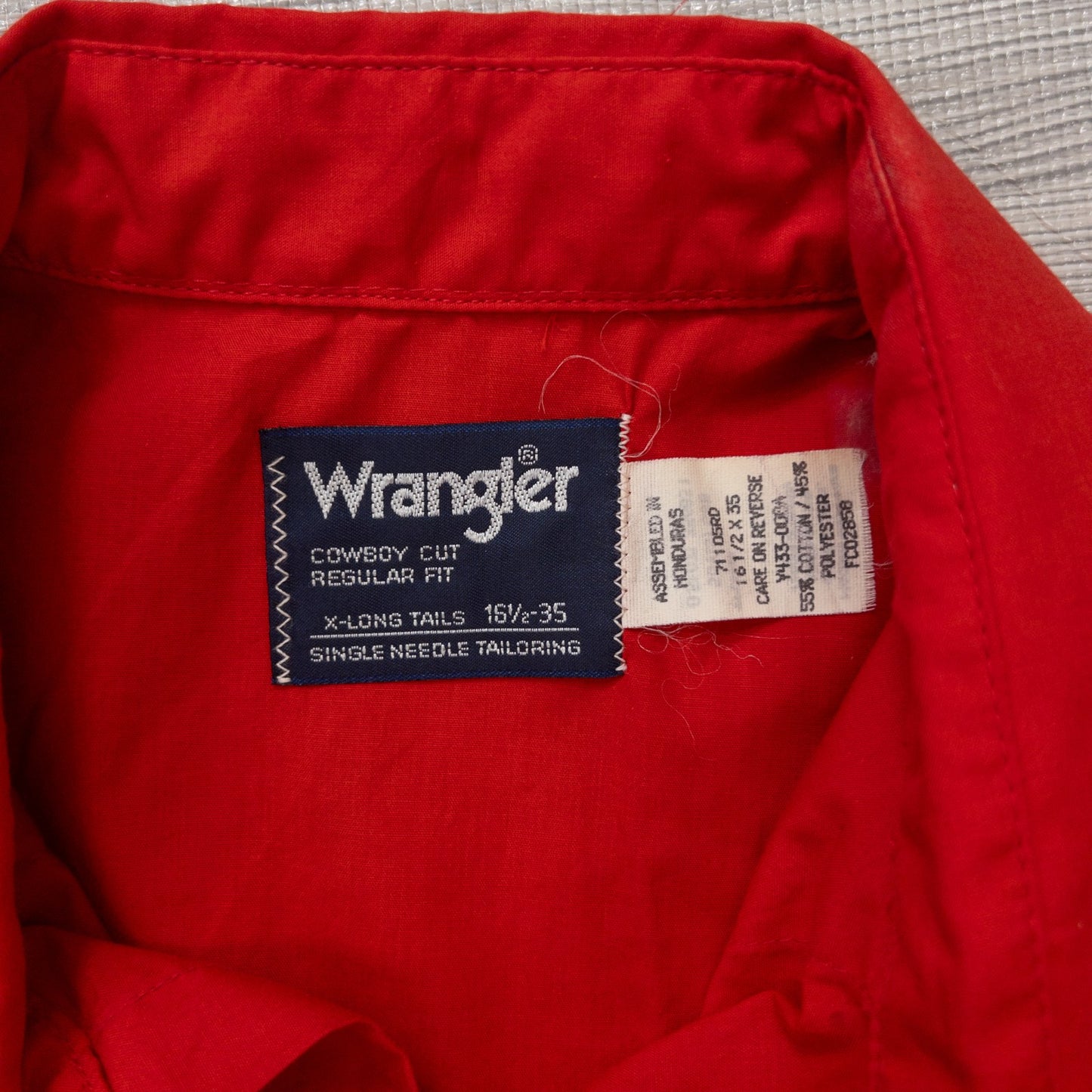Used clothing wholesale, bulk sale, washed, mixed-brand long-sleeve western shirts, 15-piece set (M-XL), including Wrangler and Woolrich styles.
