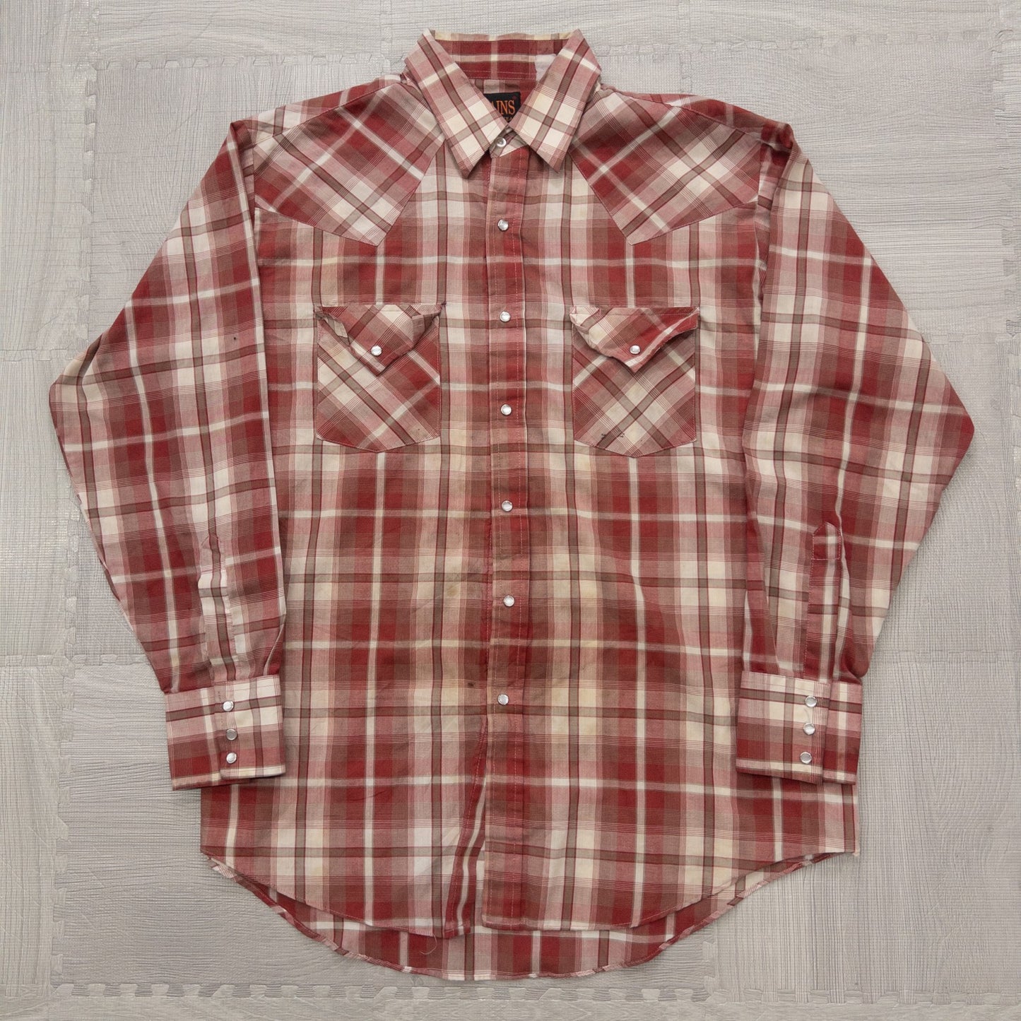 Wholesale Used Clothing, Mixed Brands, Long Sleeve Western Shirts, 15-Piece Set (S-XXXL), Wrangler, Woolrich, etc.