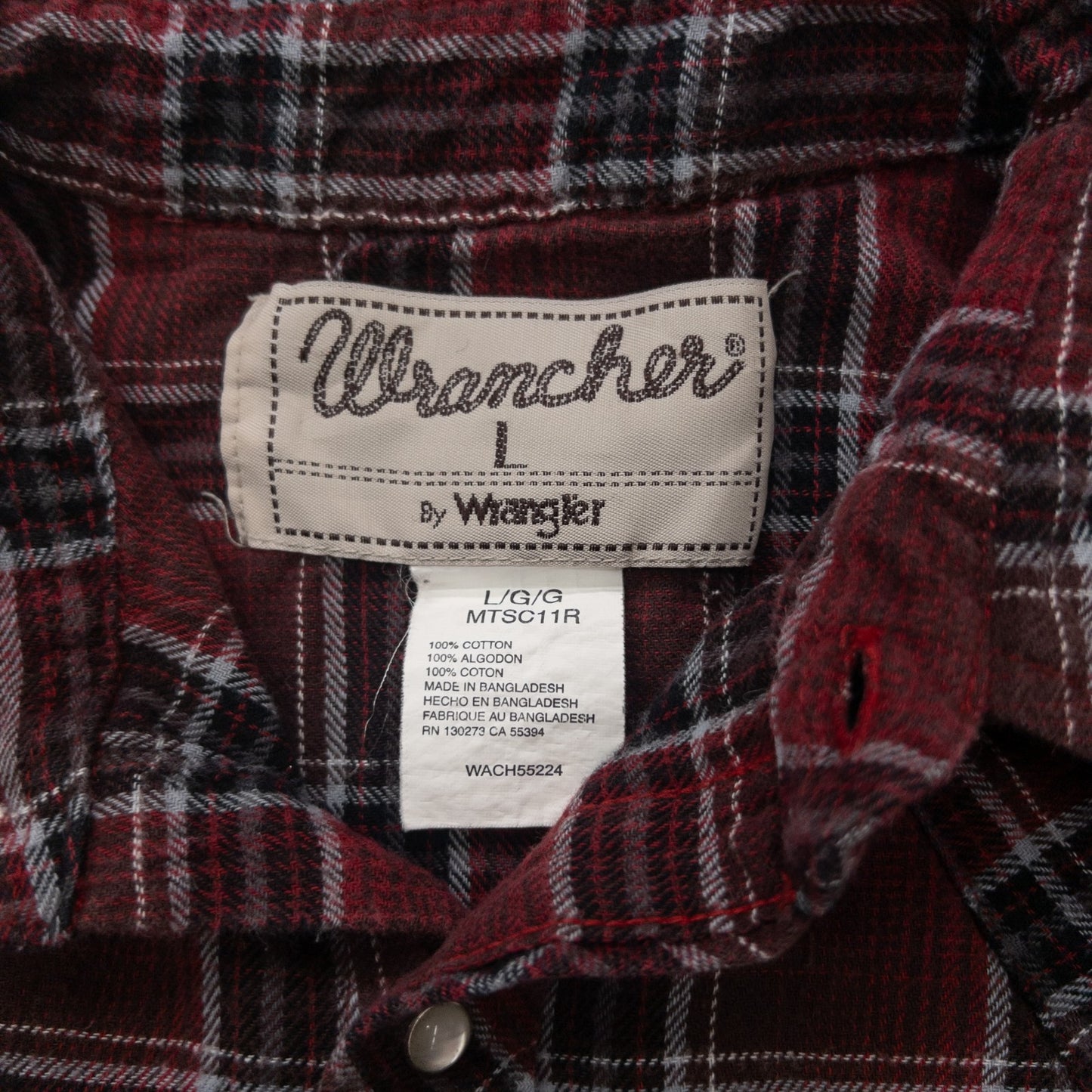 Wholesale Used Clothing, Mixed Brands, Long Sleeve Western Shirts, 15-Piece Set (S-XXXL), Wrangler, Woolrich, etc.