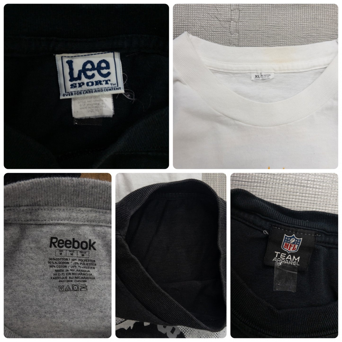 Used Clothing Wholesale Bulk Sale: Washed US Official Sports Team T-Shirts (19-Count, Sizes S-XXL)