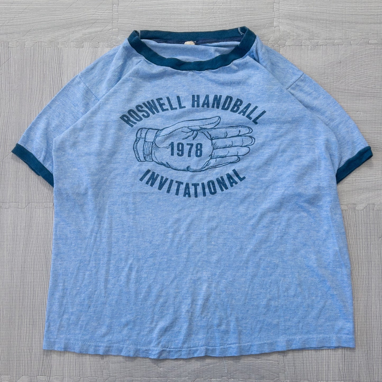 Used clothing wholesale bulk sale: Washed vintage Ringer T-shirts, 14-piece set (S-XL)