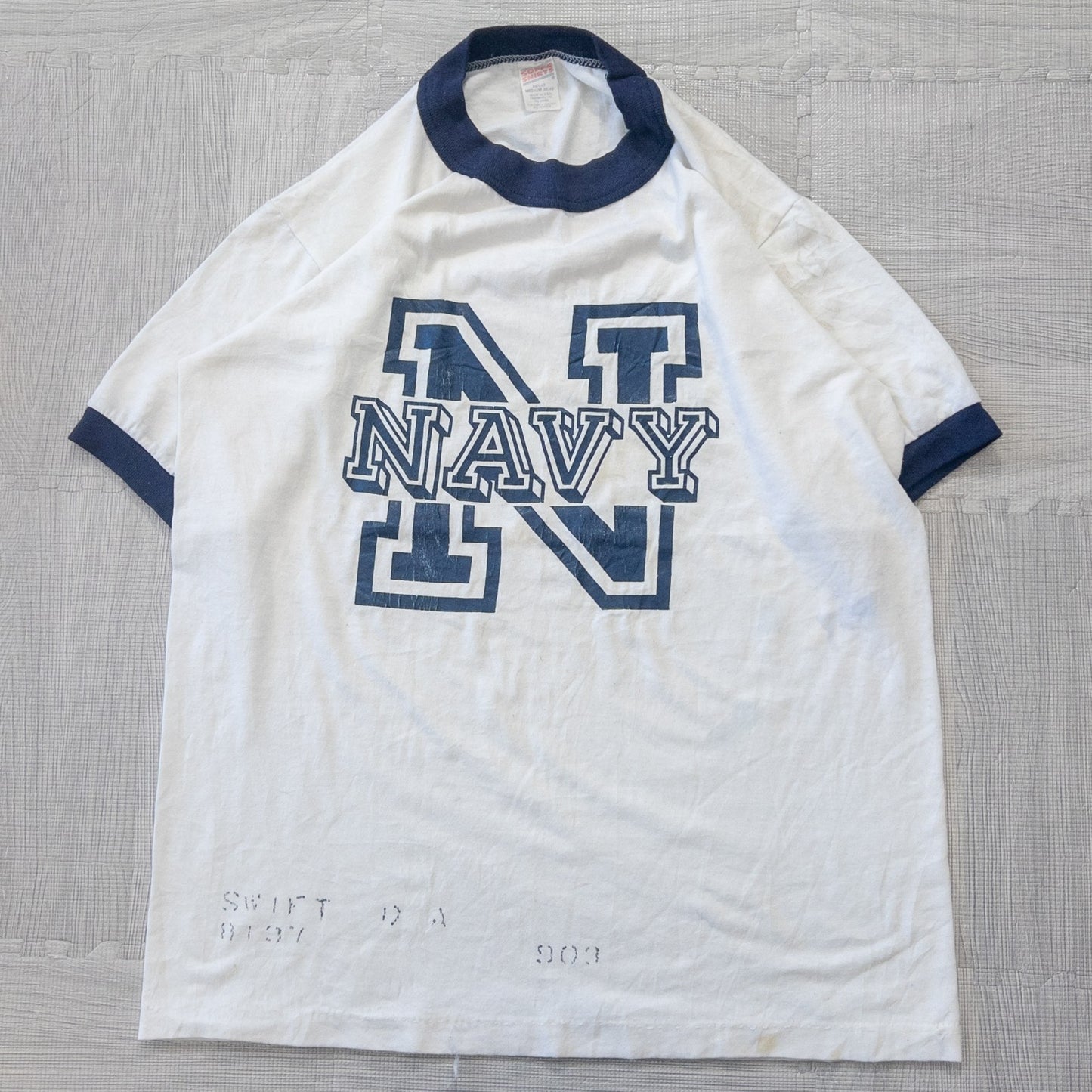 Used clothing wholesale bulk sale: Washed vintage Ringer T-shirts, 14-piece set (S-XL)