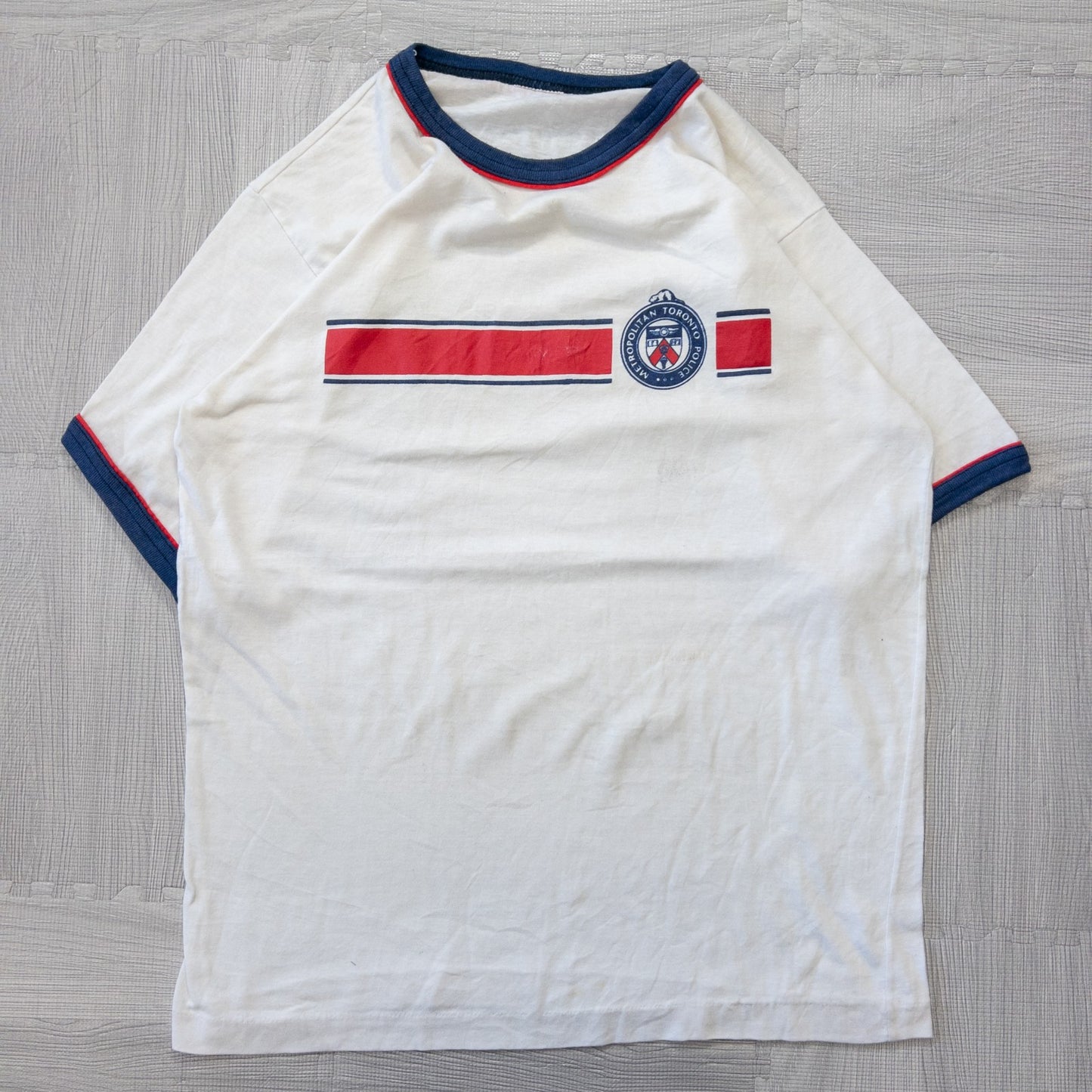 Used clothing wholesale bulk sale: Washed vintage Ringer T-shirts, 14-piece set (S-XL)
