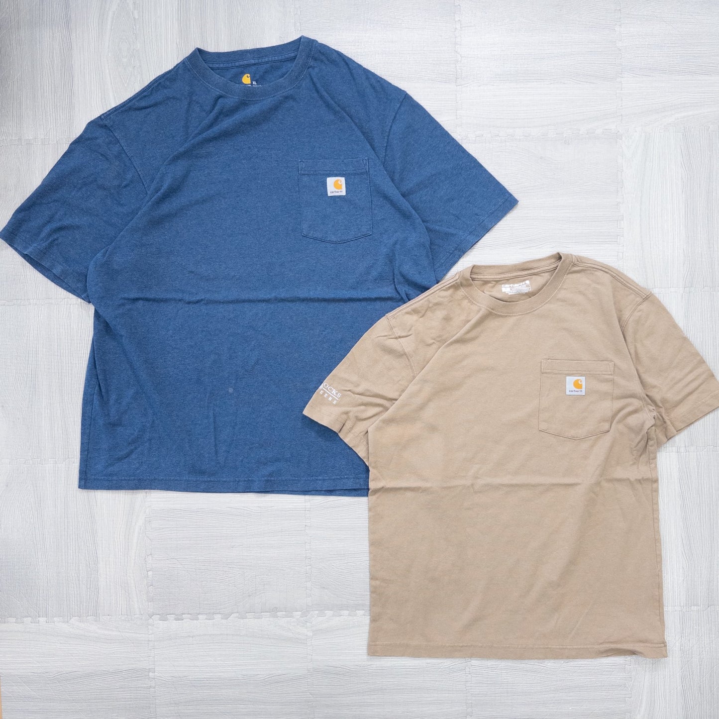 Used Carhartt T-shirts, 7-piece set (M-XXL) - Bulk sale, washed.