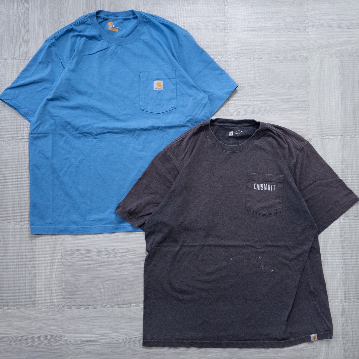 Used Carhartt T-shirts, 7-piece set (M-XXL) - Bulk sale, washed.