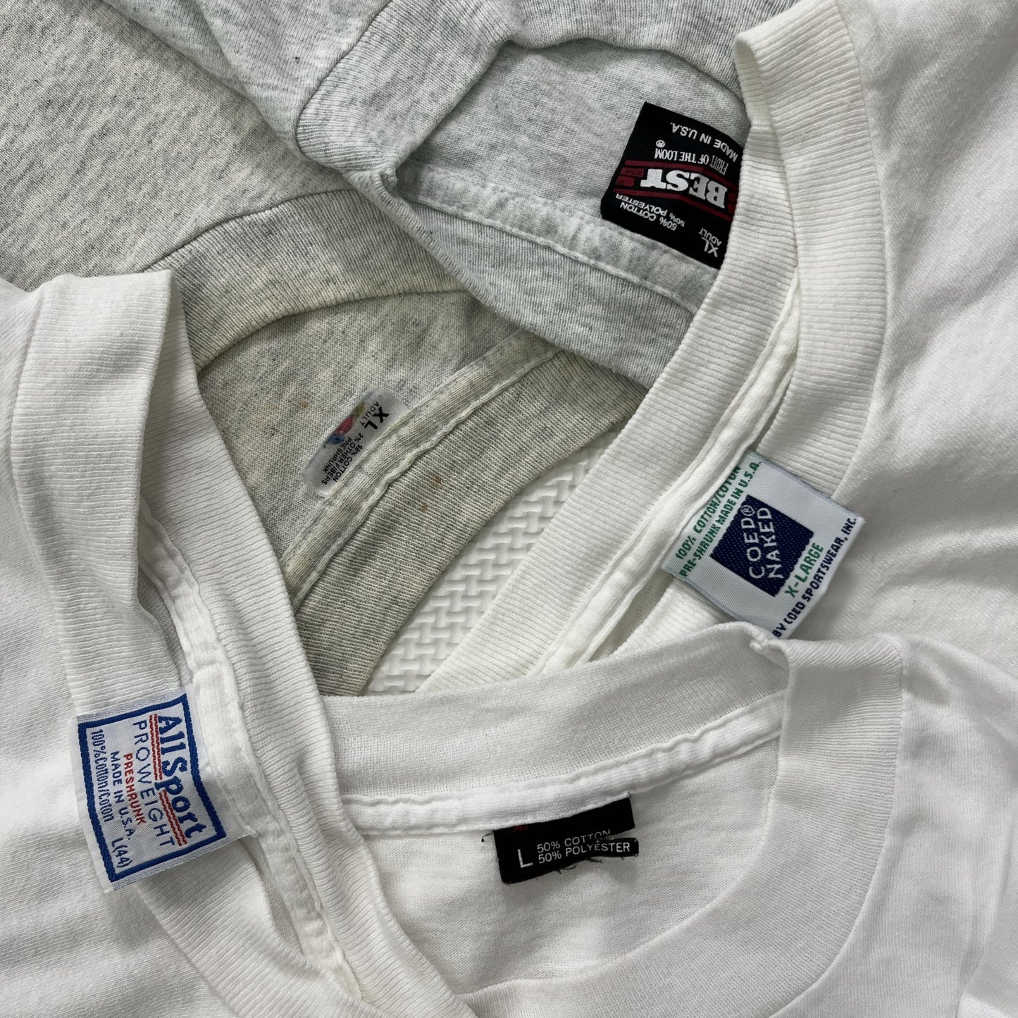 古着卸 現物まとめ売り 洗濯済み 90s シミあり白Tシャツ 20枚セット(M-XL)