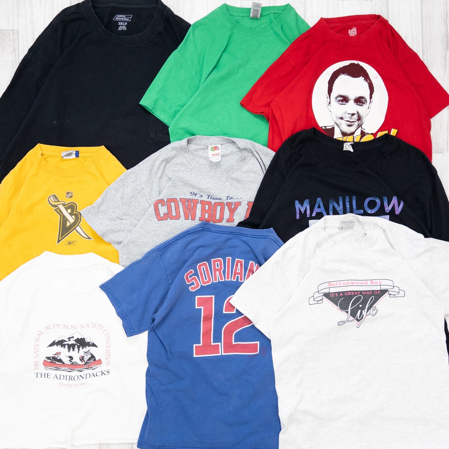 Used clothing wholesale, bulk sale, washed, special price, USA short-sleeve T-shirts, 36-count set (S-XXXL)