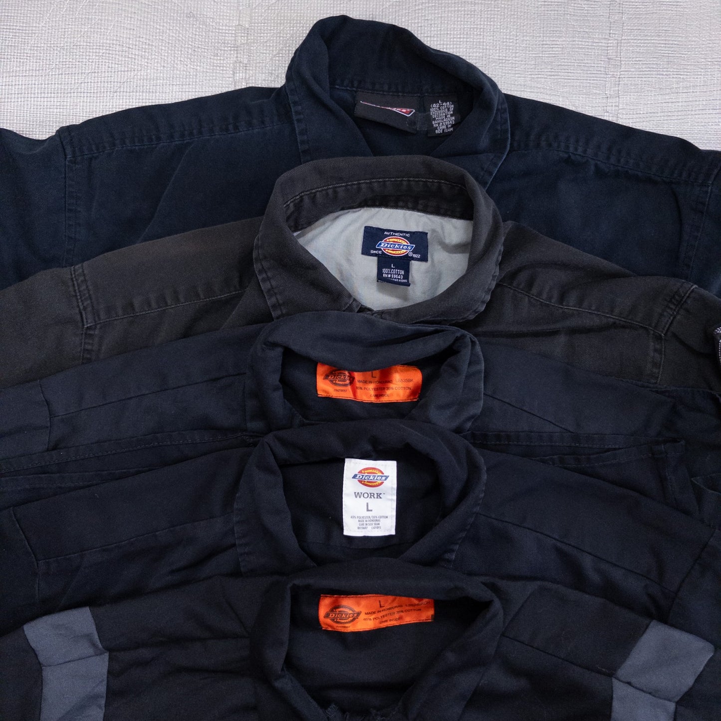 古着卸 現物まとめ売り 洗濯済み DICKIES ディッキーズ 半袖 ワークシャツ 半袖シャツ 23枚セット(L~XL) w613001