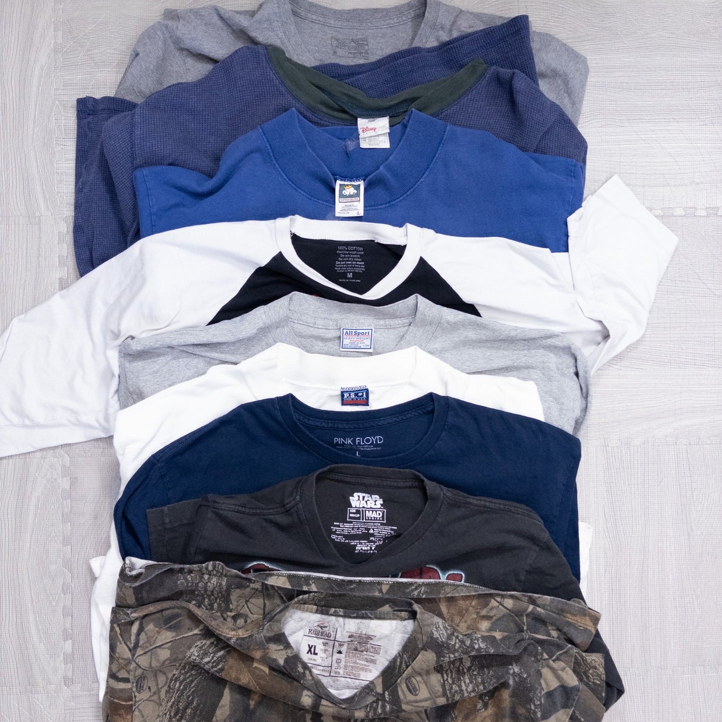 古着卸 現物まとめ売り 洗濯済み 長袖Tシャツ ロンTミックス 35枚セット (M~XXXXL) W613003