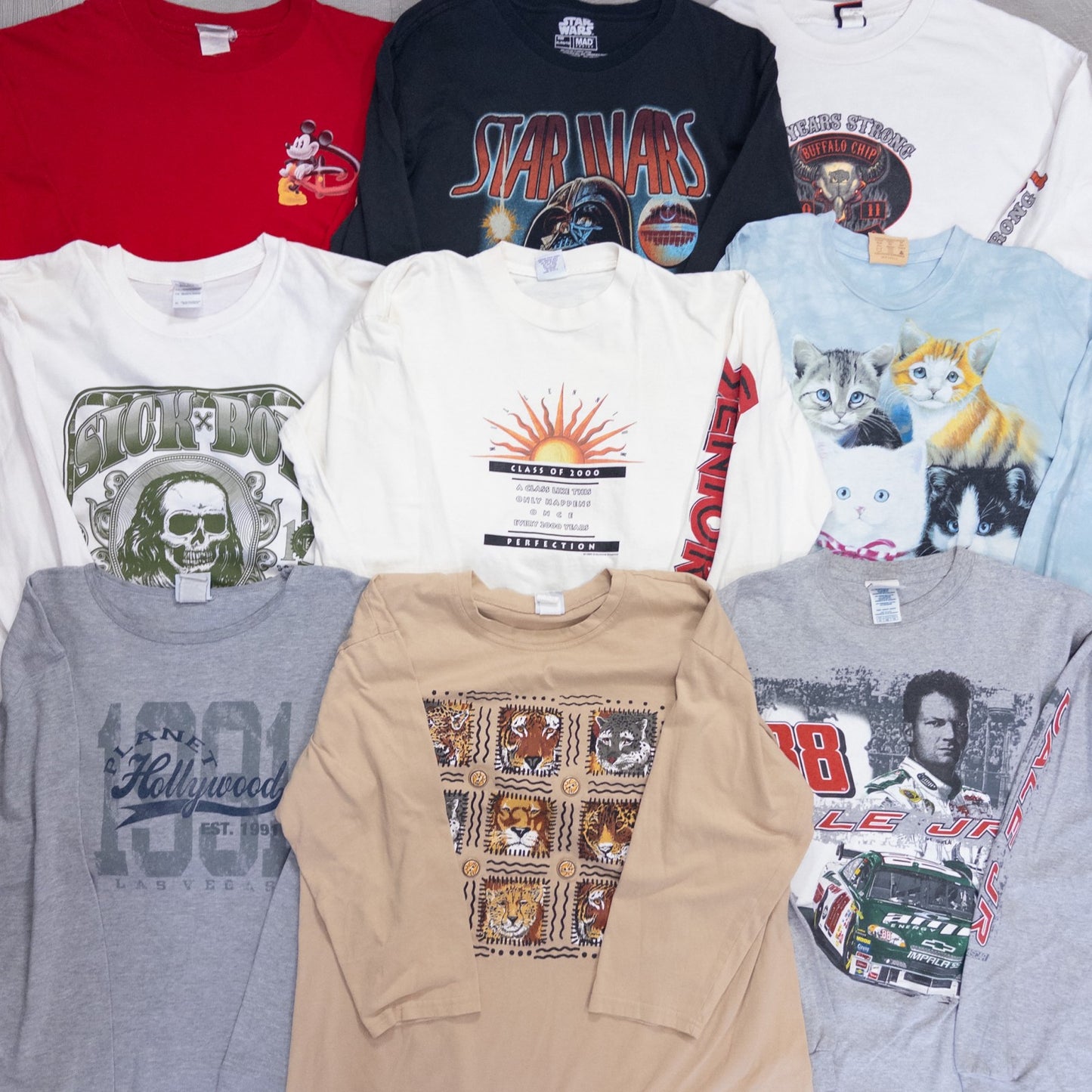 古着卸 現物まとめ売り 洗濯済み 長袖Tシャツ ロンTミックス 35枚セット (M~XXXXL) W613003