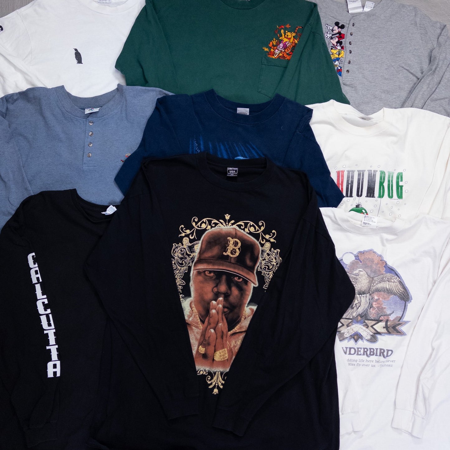 古着卸 現物まとめ売り 洗濯済み 長袖Tシャツ ロンTミックス 35枚セット (M~XXXXL) W613003