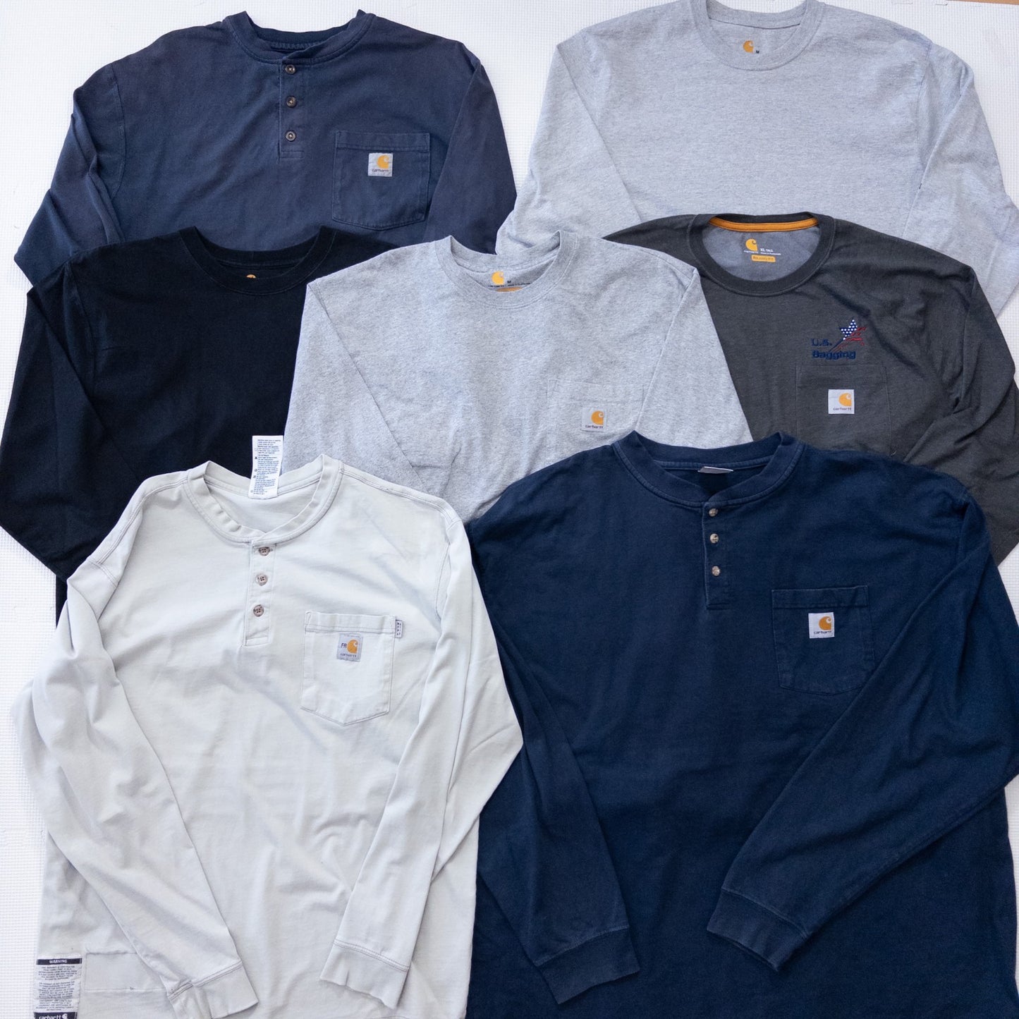 古着卸 現物まとめ売り 洗濯済み カーハート長袖Tシャツ ロンT 27枚セット(XS-XXXL) w614001