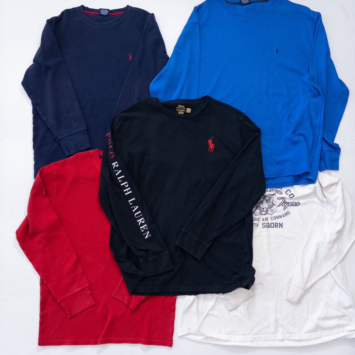 古着卸 現物まとめ売り 洗濯済み ラルフローレン長袖Tシャツ ロンT 10枚セット(M-XXL) w614004