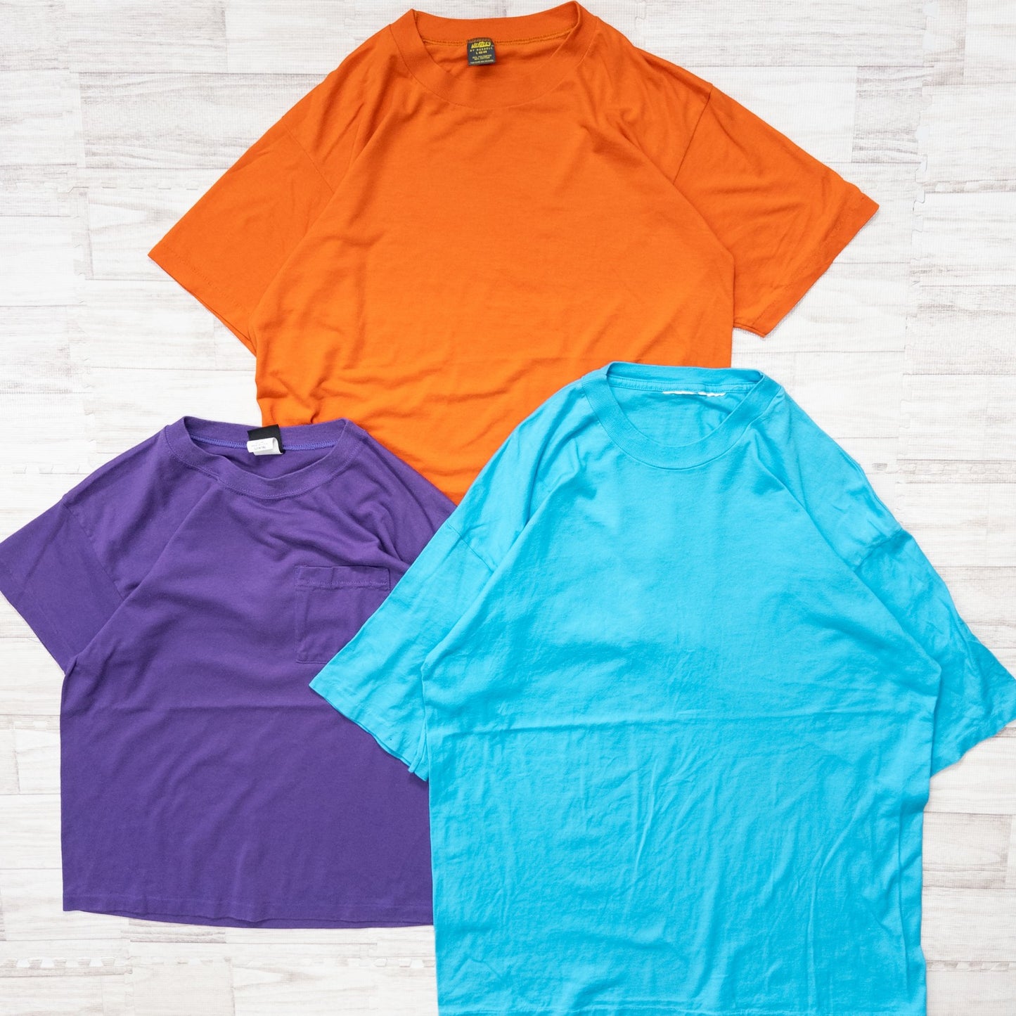 古着卸 現物まとめ売り 洗濯済み 90s シングルステッチ 無地 半袖Tシャツ 13枚セット(M-XXL) w622001