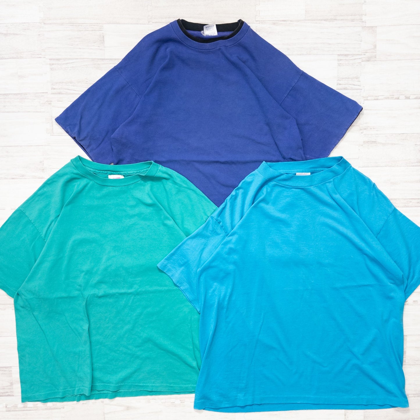 古着卸 現物まとめ売り 洗濯済み 90s シングルステッチ 無地 半袖Tシャツ 13枚セット(M-XXL) w622001