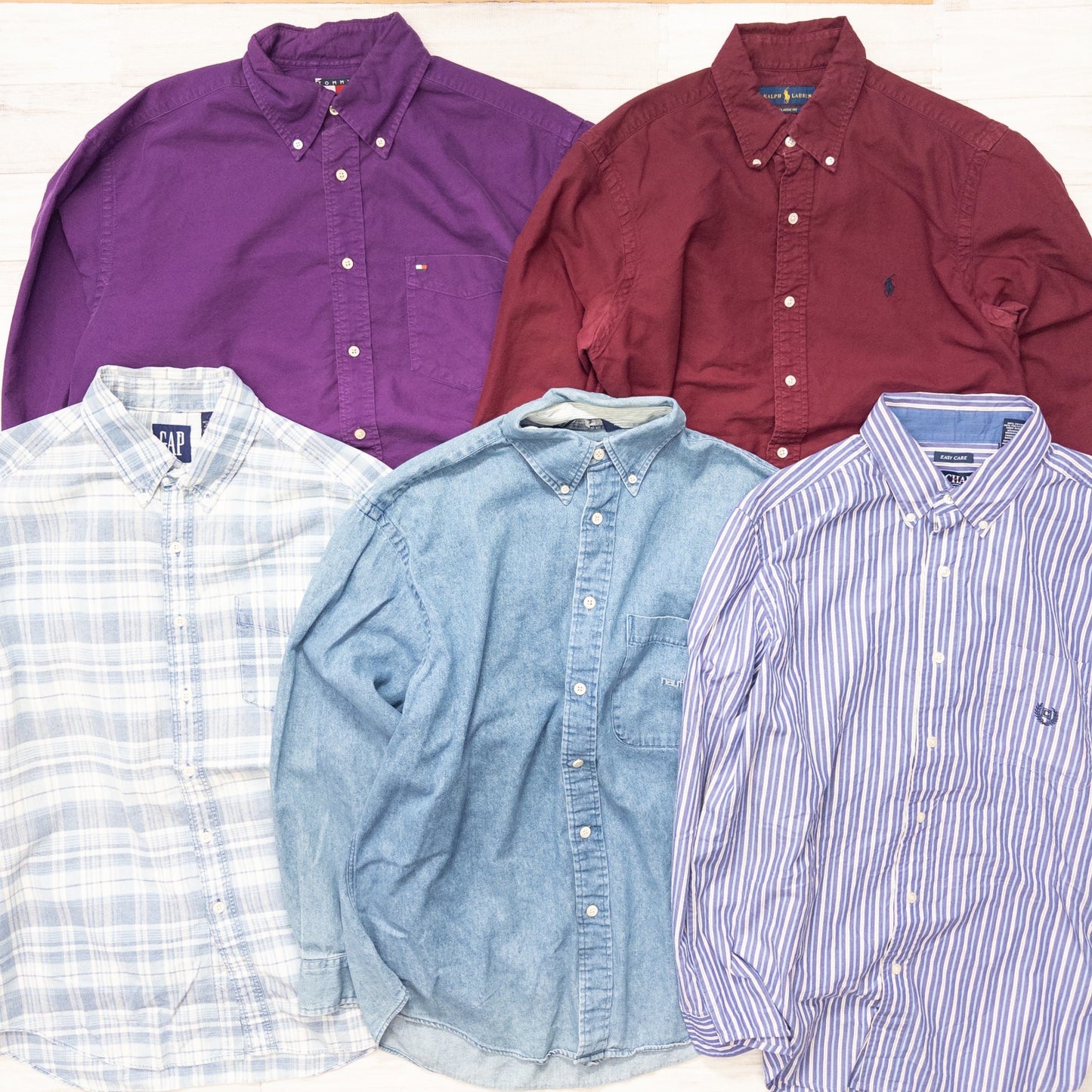 古着卸 現物まとめ売り 洗濯済み USブランドMIX 長袖シャツ 20枚セット(S-XXL) w622004