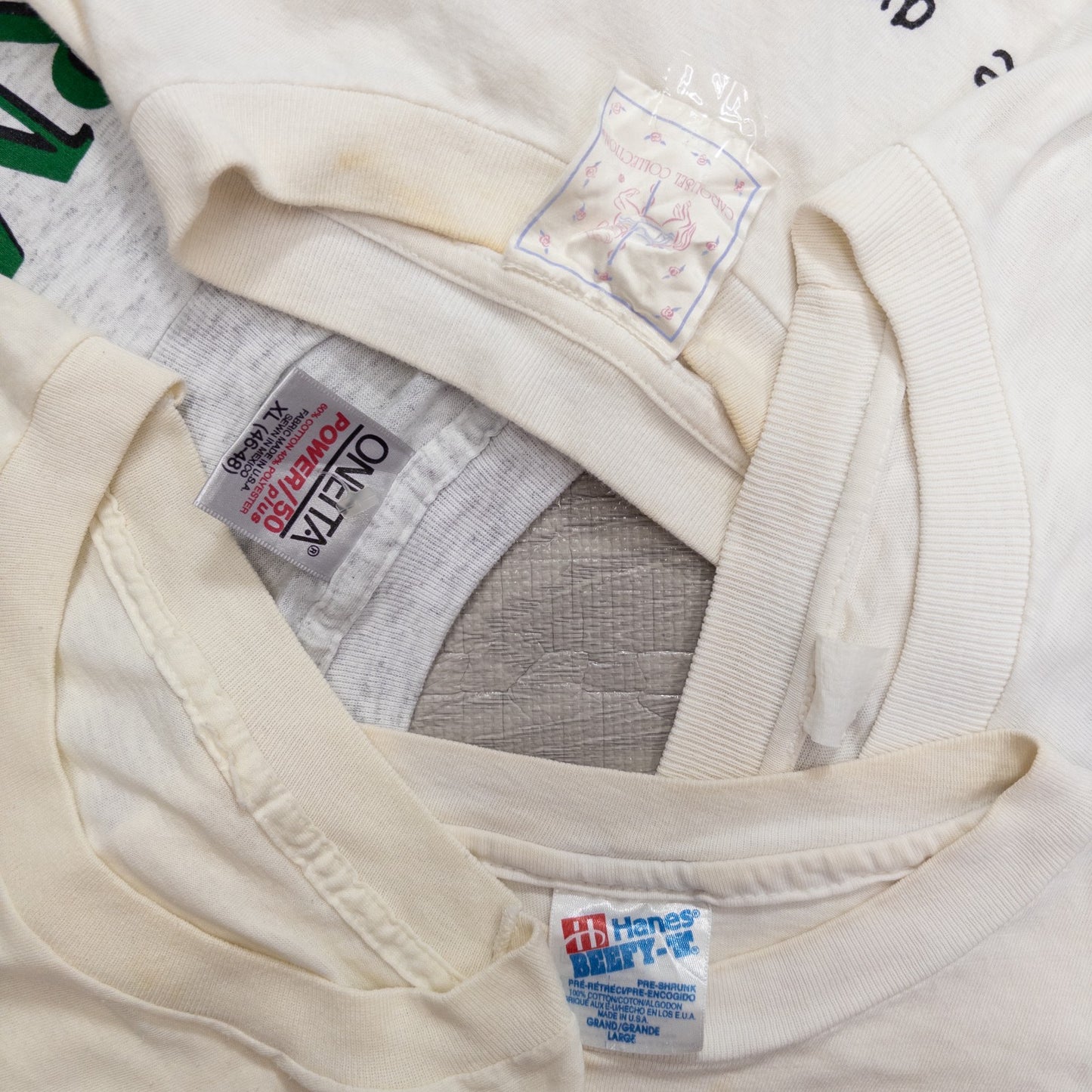 古着卸 現物まとめ売り 洗濯済み 90s 白、グレー半袖Tシャツ 20枚セット(S-XXL) w624001