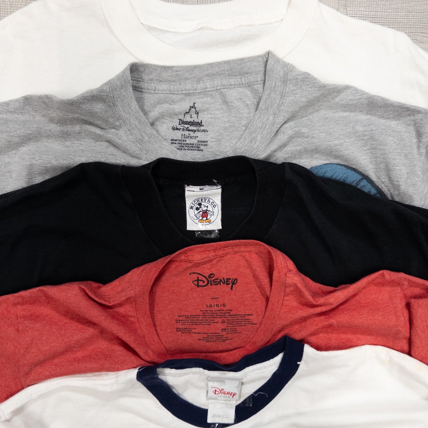 古着卸 現物まとめ売り 洗濯済み Disneyディズニー 半袖Tシャツ 20枚セット(M-XXL) w628002