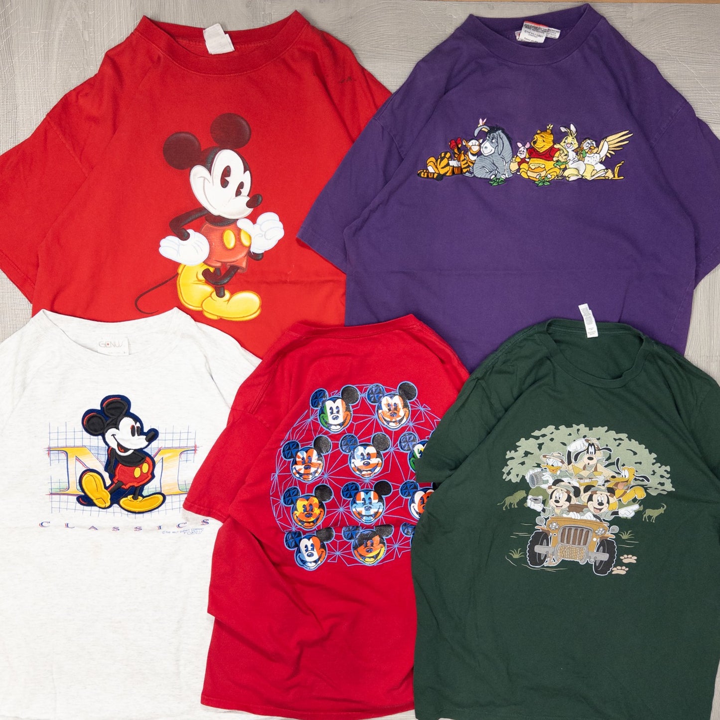 古着卸 現物まとめ売り 洗濯済み Disneyディズニー 半袖Tシャツ 20枚セット(M-XXL) w628002