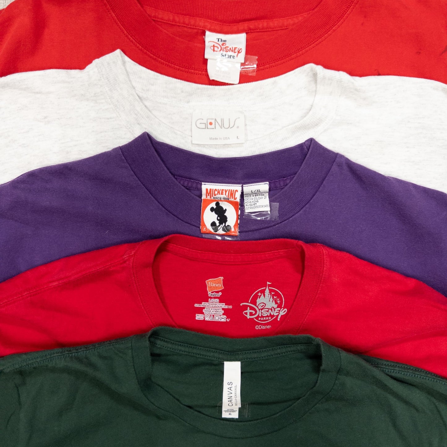 古着卸 現物まとめ売り 洗濯済み Disneyディズニー 半袖Tシャツ 20枚セット(M-XXL) w628002