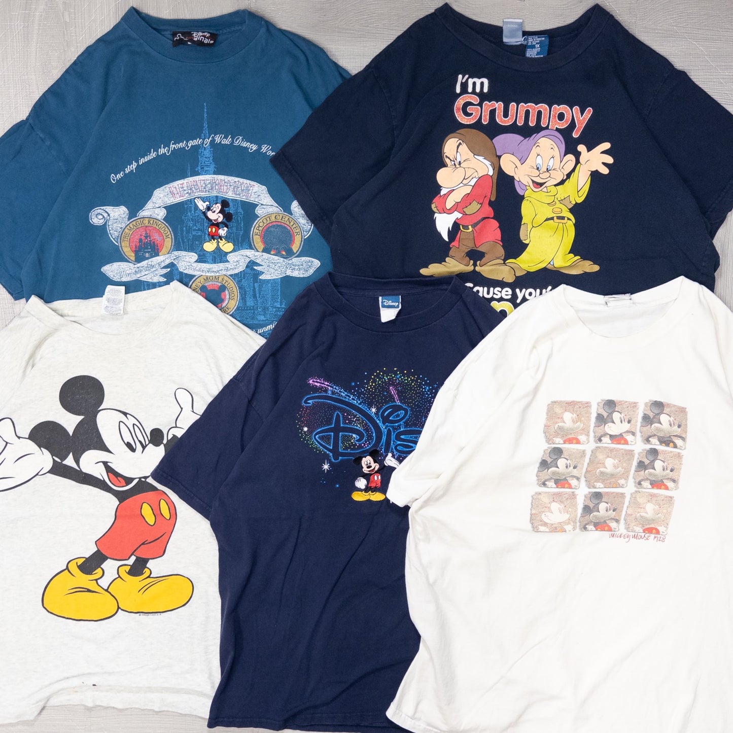 古着卸 現物まとめ売り 洗濯済み Disneyディズニー 半袖Tシャツ 20枚セット(M-XXL) w628002