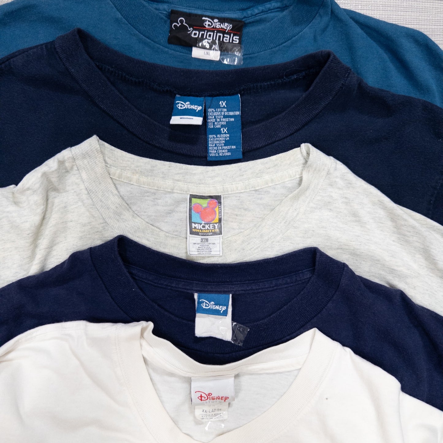 古着卸 現物まとめ売り 洗濯済み Disneyディズニー 半袖Tシャツ 20枚セット(M-XXL) w628002