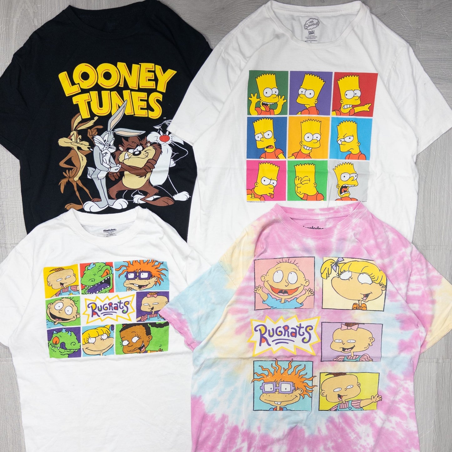 古着卸 現物まとめ売り 洗濯済み USキャラクター 半袖Tシャツ 16枚セット(M-XXL) w630001