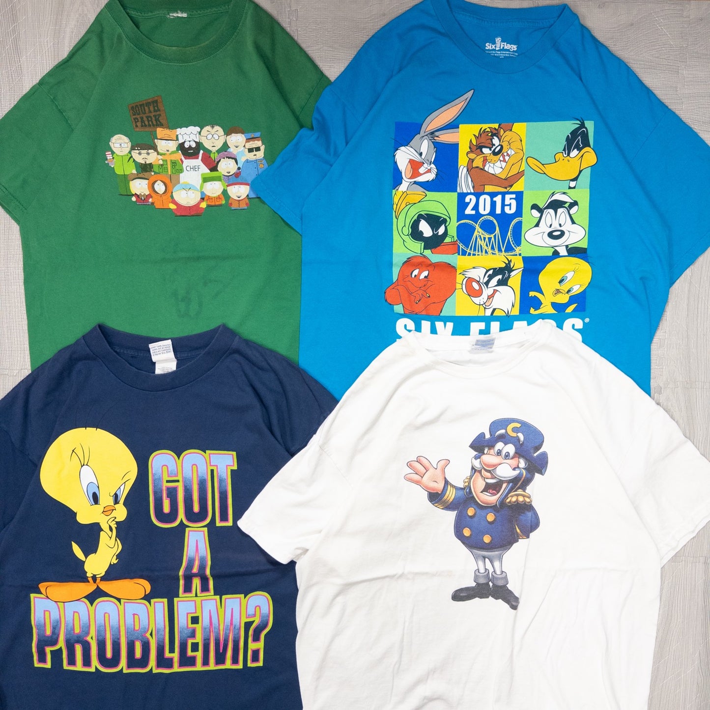古着卸 現物まとめ売り 洗濯済み USキャラクター 半袖Tシャツ 16枚セット(M-XXL) w630001