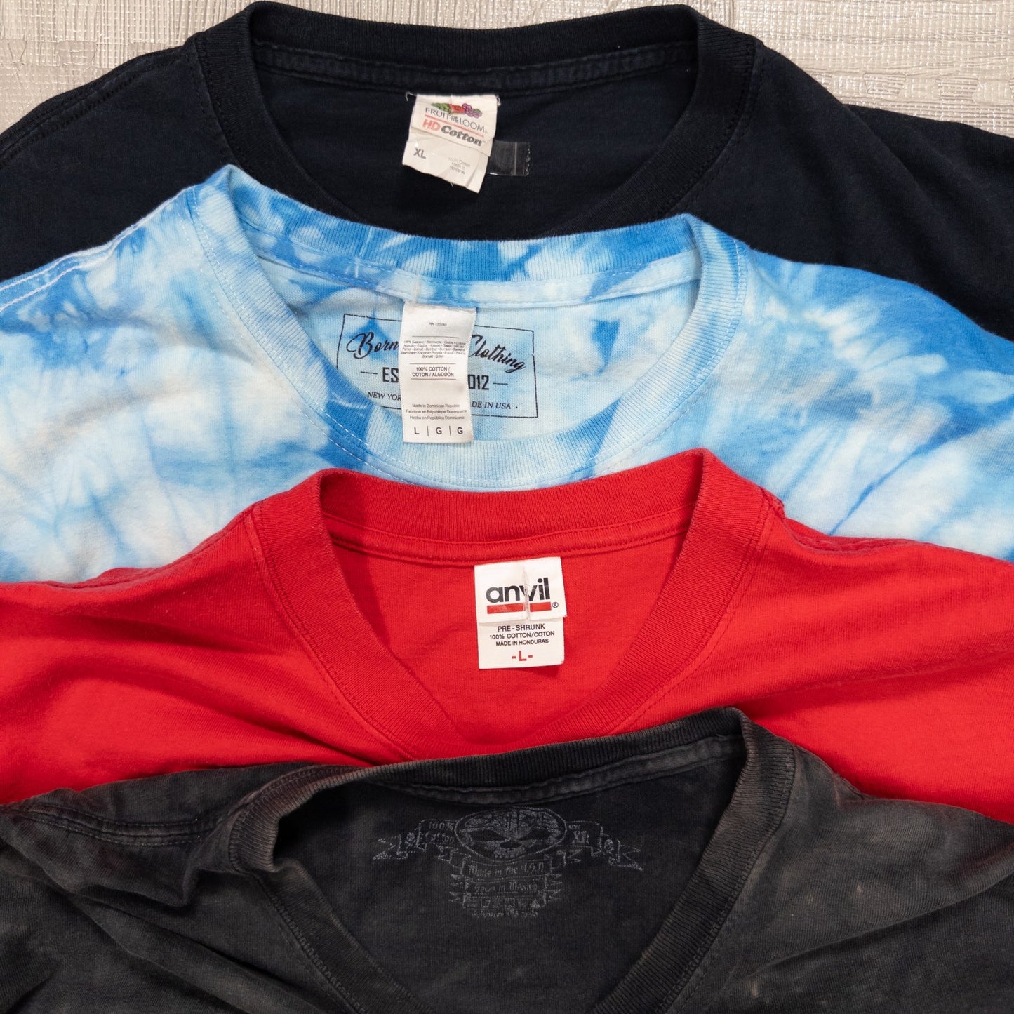 古着卸 現物まとめ売り 洗濯済み スカル 半袖Tシャツ タンクトップ1枚 計15枚セット(M-XXXL) w701007