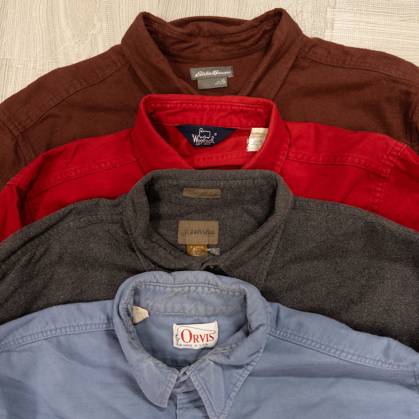 古着卸 現物まとめ売り 洗濯済み アウトドアシャツ シャモアシャツ 16枚セット(M-XXXL) w703003