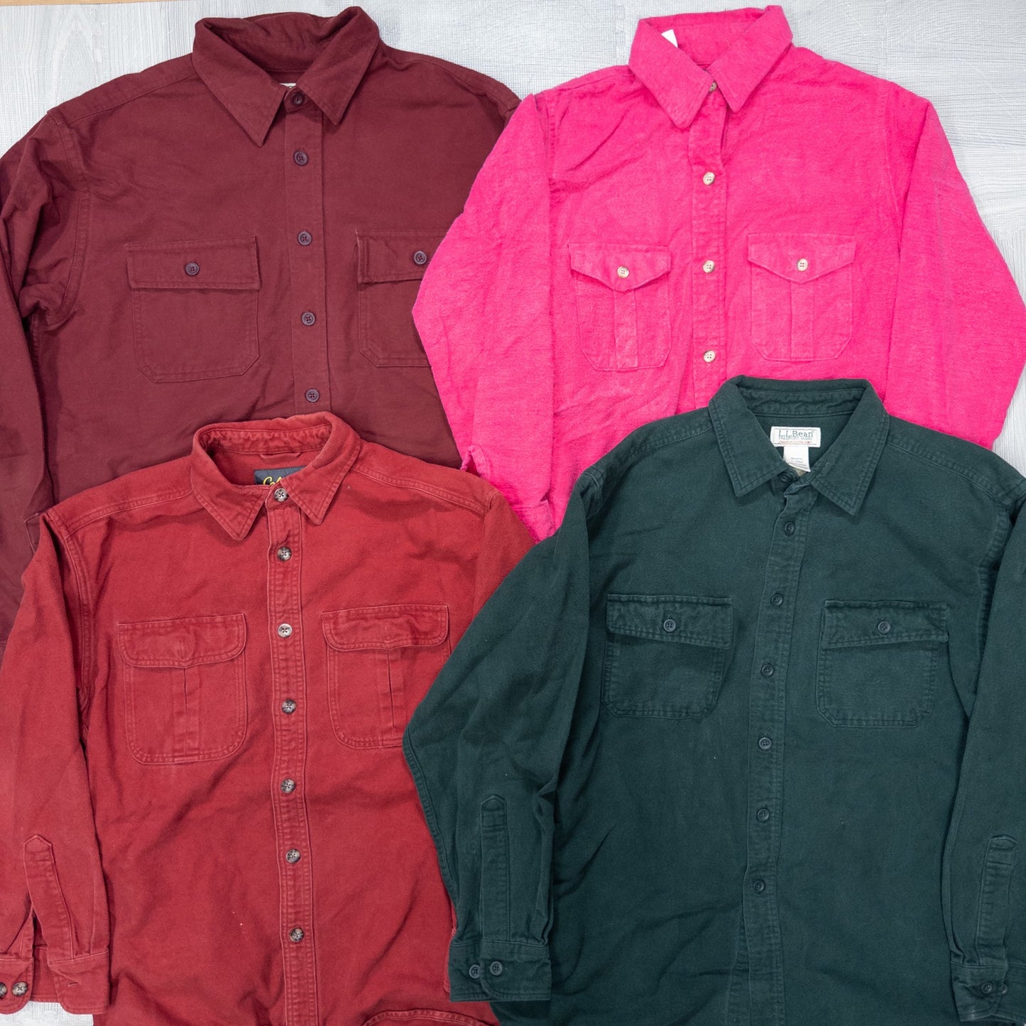 古着卸 現物まとめ売り 洗濯済み アウトドアシャツ シャモアシャツ 16枚セット(M-XXXL) w703003